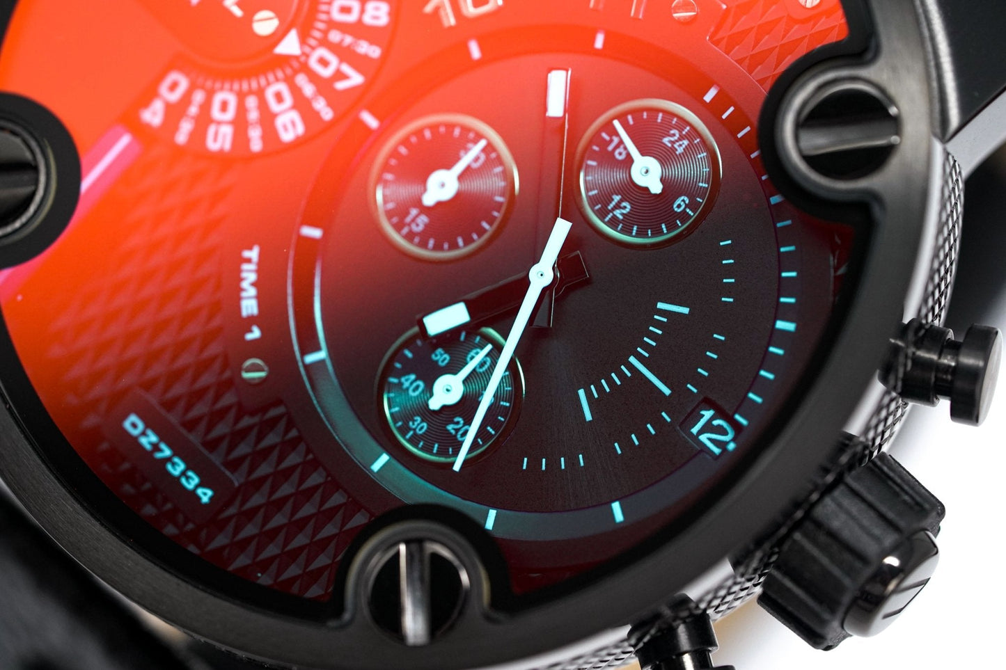 Diesel Men's Chronograph Watch Little Daddy Orange Black