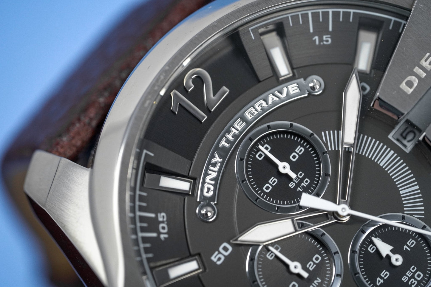 Diesel Men's Chronograph Watch Mega Chief Grey Brown