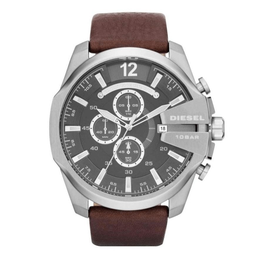 Diesel Men's Chronograph Watch Mega Chief Grey Brown