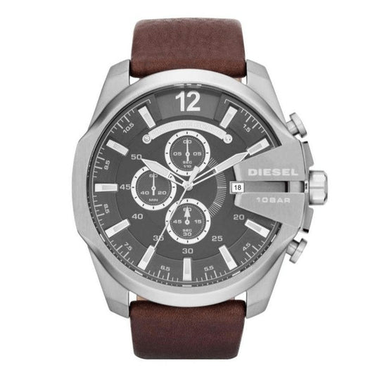Diesel Men's Chronograph Watch Mega Chief Grey Brown