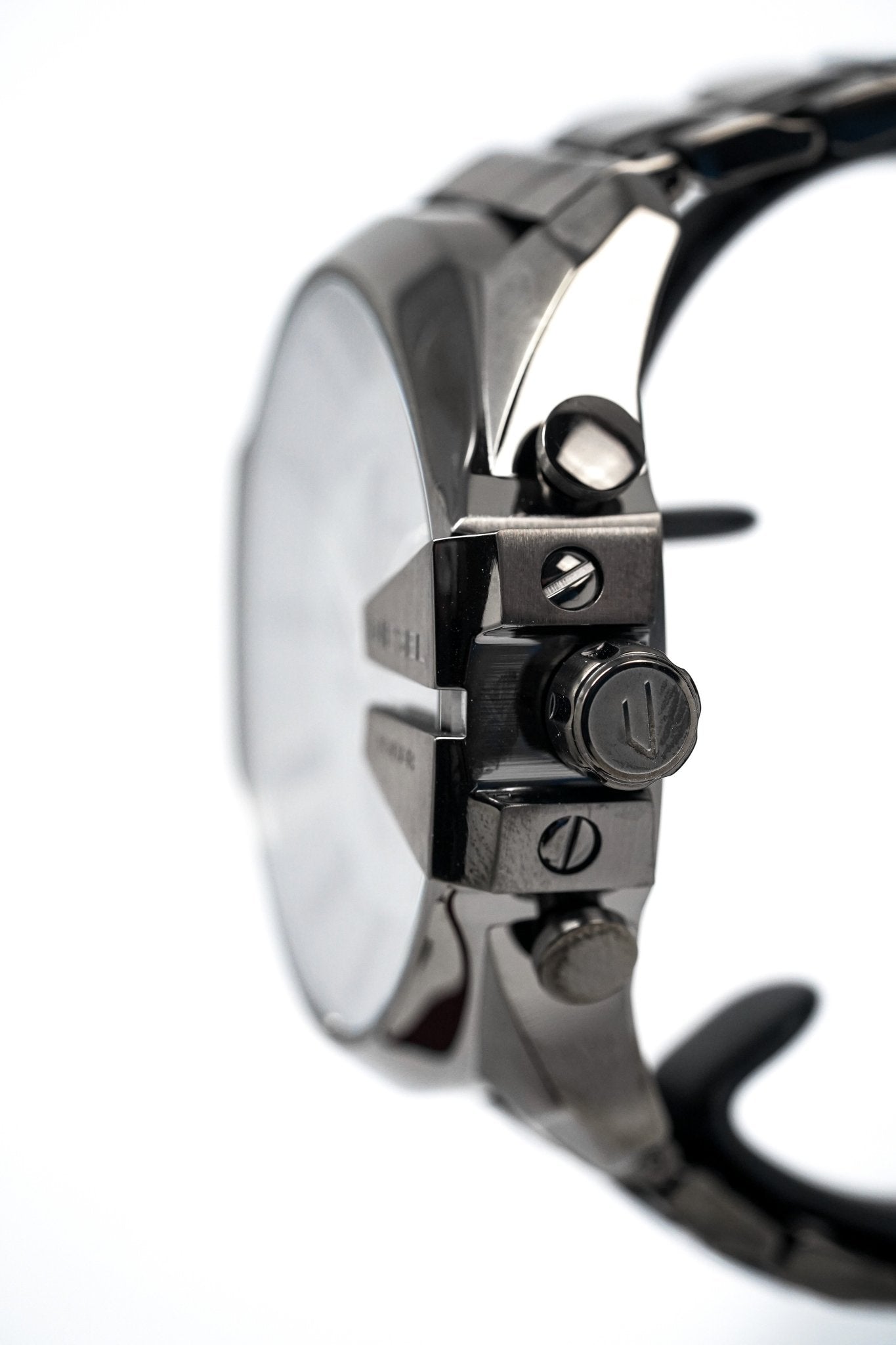 Diesel Men's Chronograph Watch Mega Chief IP Gun Metal