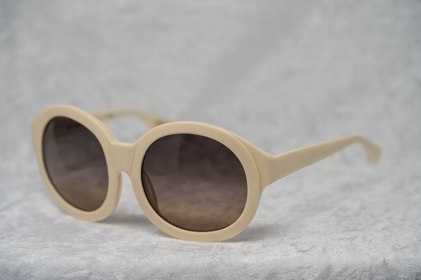 Eley Kishimoto Ladies Sunglasses Oversized Round Cream and Brown EK27C4SUN