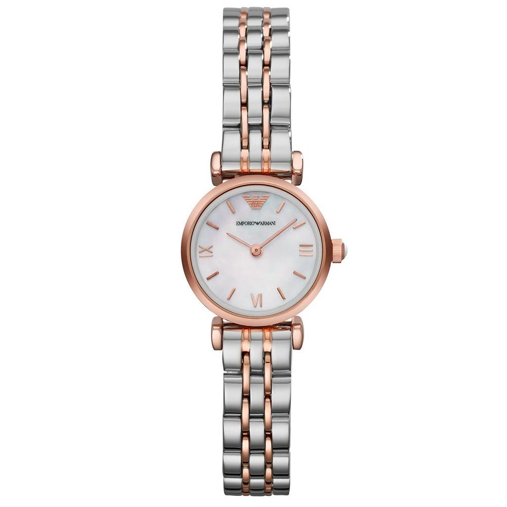 Emporio Armani Ladies Watch Rose Gold Two-Tone AR1764