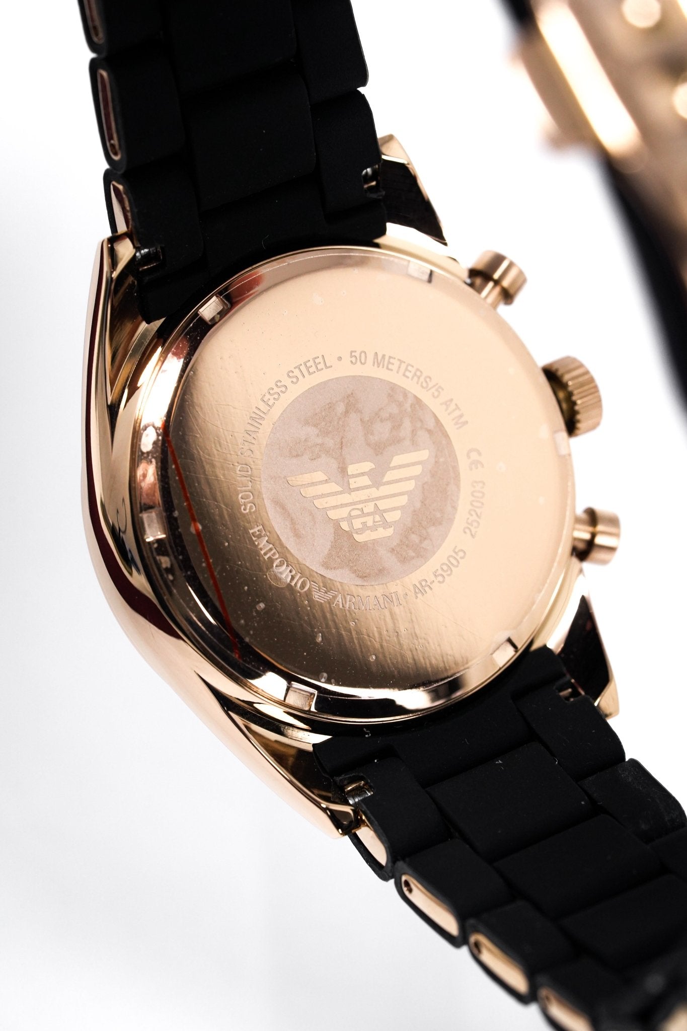 Emporio Armani Sportivo Chronograph Watch Rose Gold PVD AR5906