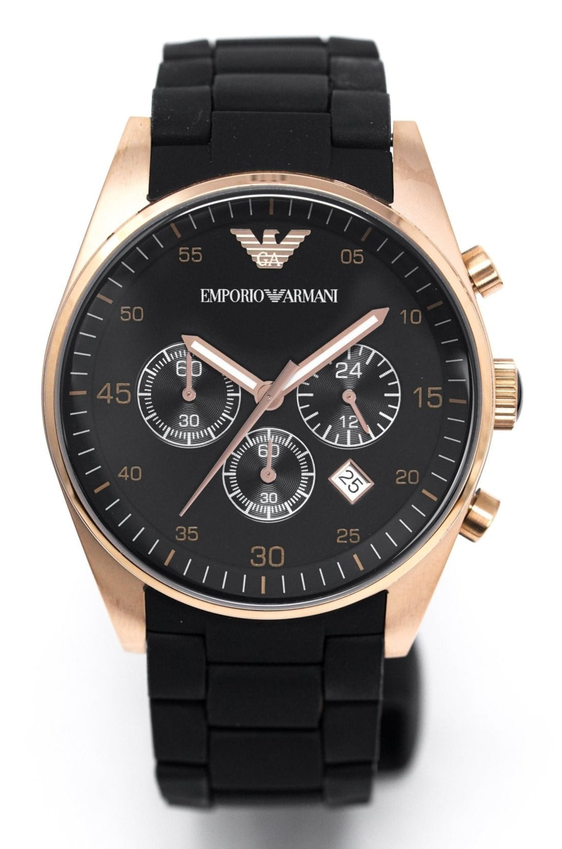 Emporio Armani Sportivo Chronograph Watch Rose Gold PVD AR5906
