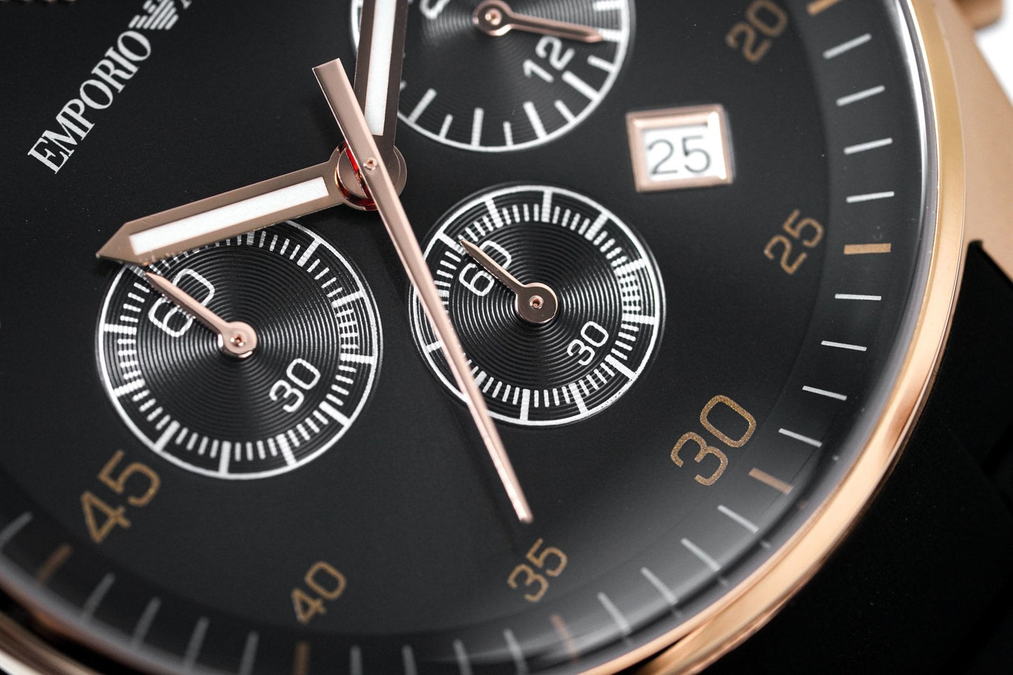 Emporio Armani Sportivo Chronograph Watch Rose Gold PVD AR5906