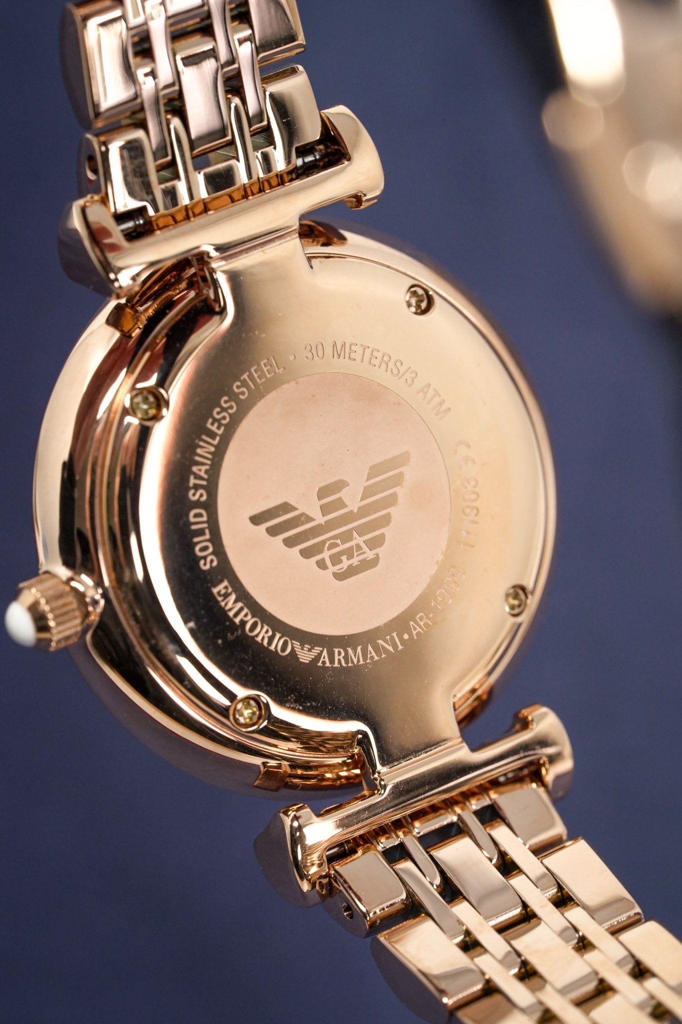 Emporio Armani Ladies Watch T-Bar Gianni Rose Gold AR1909