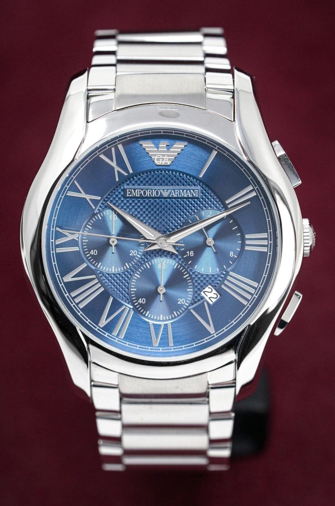 Emporio Armani Men's Chronograph Watch Blue AR11082