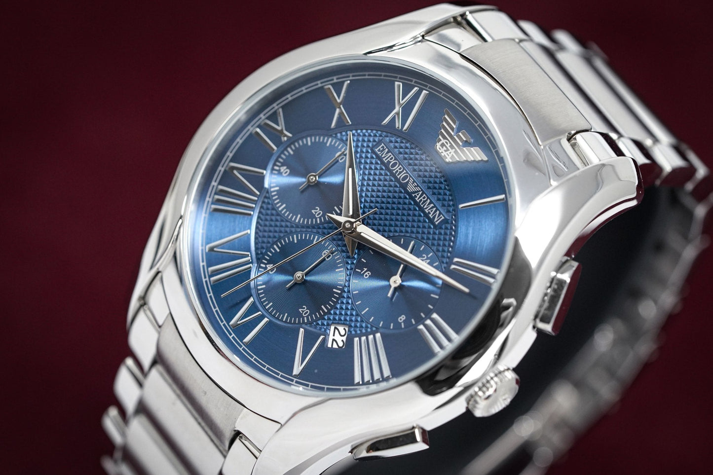 Emporio Armani Men's Chronograph Watch Blue AR11082