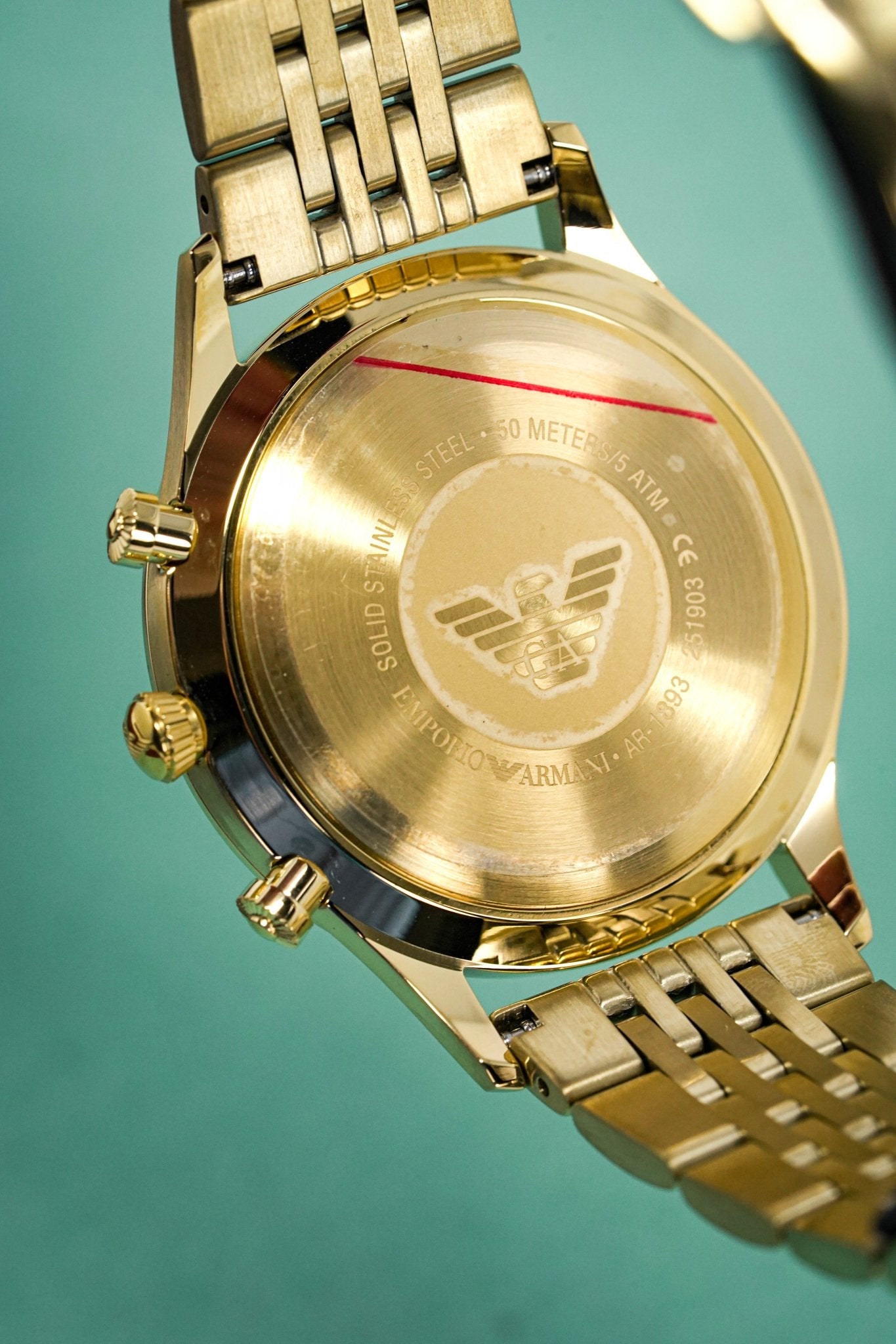 Emporio Armani Men's Chronograph Watch Gold PVD AR1893