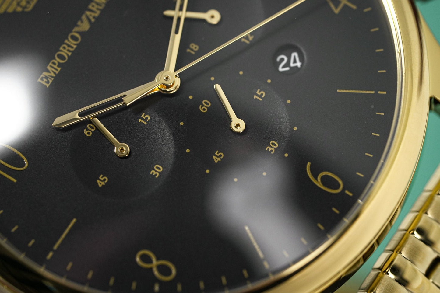 Emporio Armani Men's Chronograph Watch Gold PVD AR1893