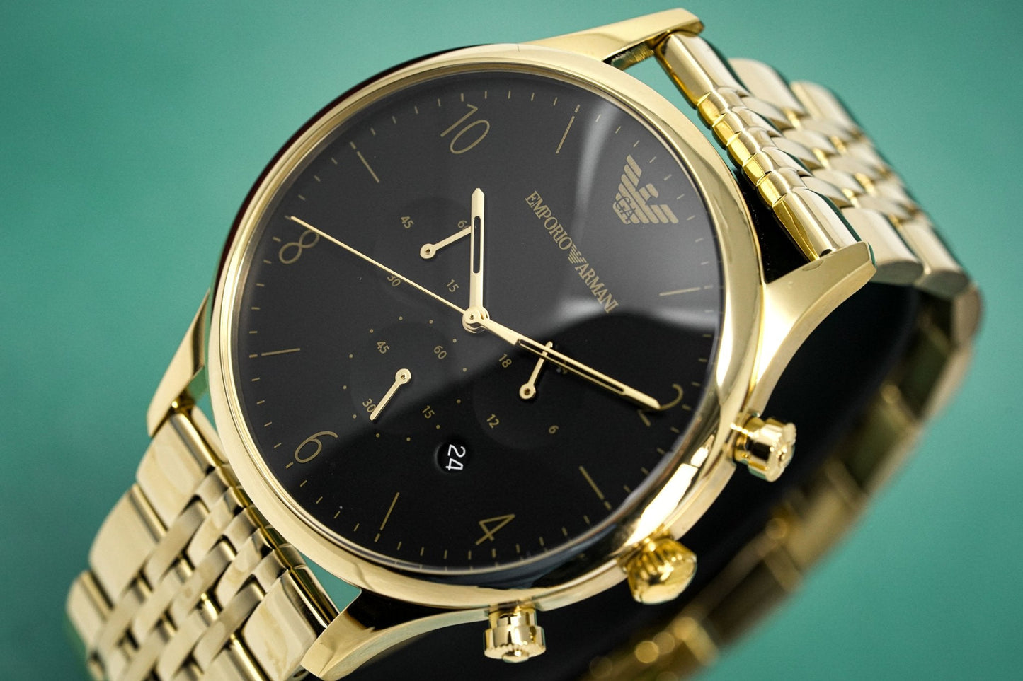 Emporio Armani Men's Chronograph Watch Gold PVD AR1893