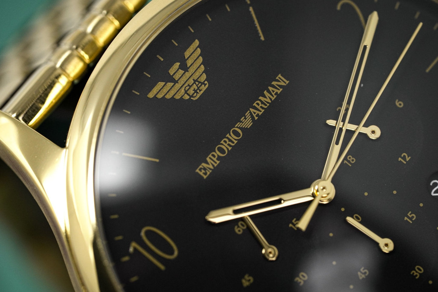 Emporio Armani Men's Chronograph Watch Gold PVD AR1893