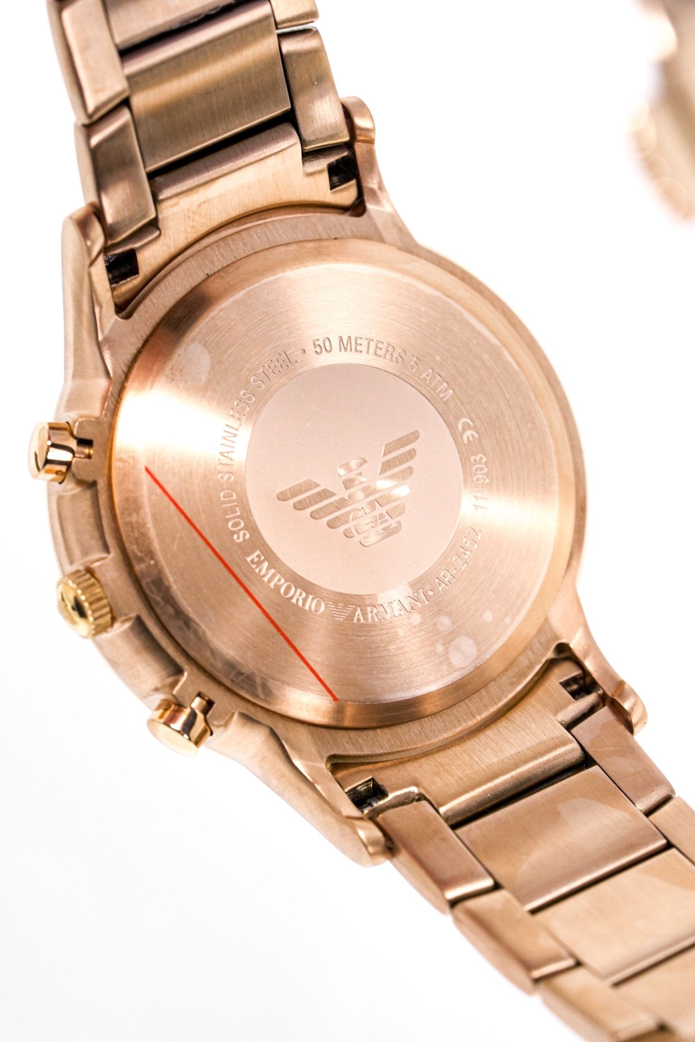 Emporio Armani Men's Chronograph Watch Rose Gold PVD AR2452