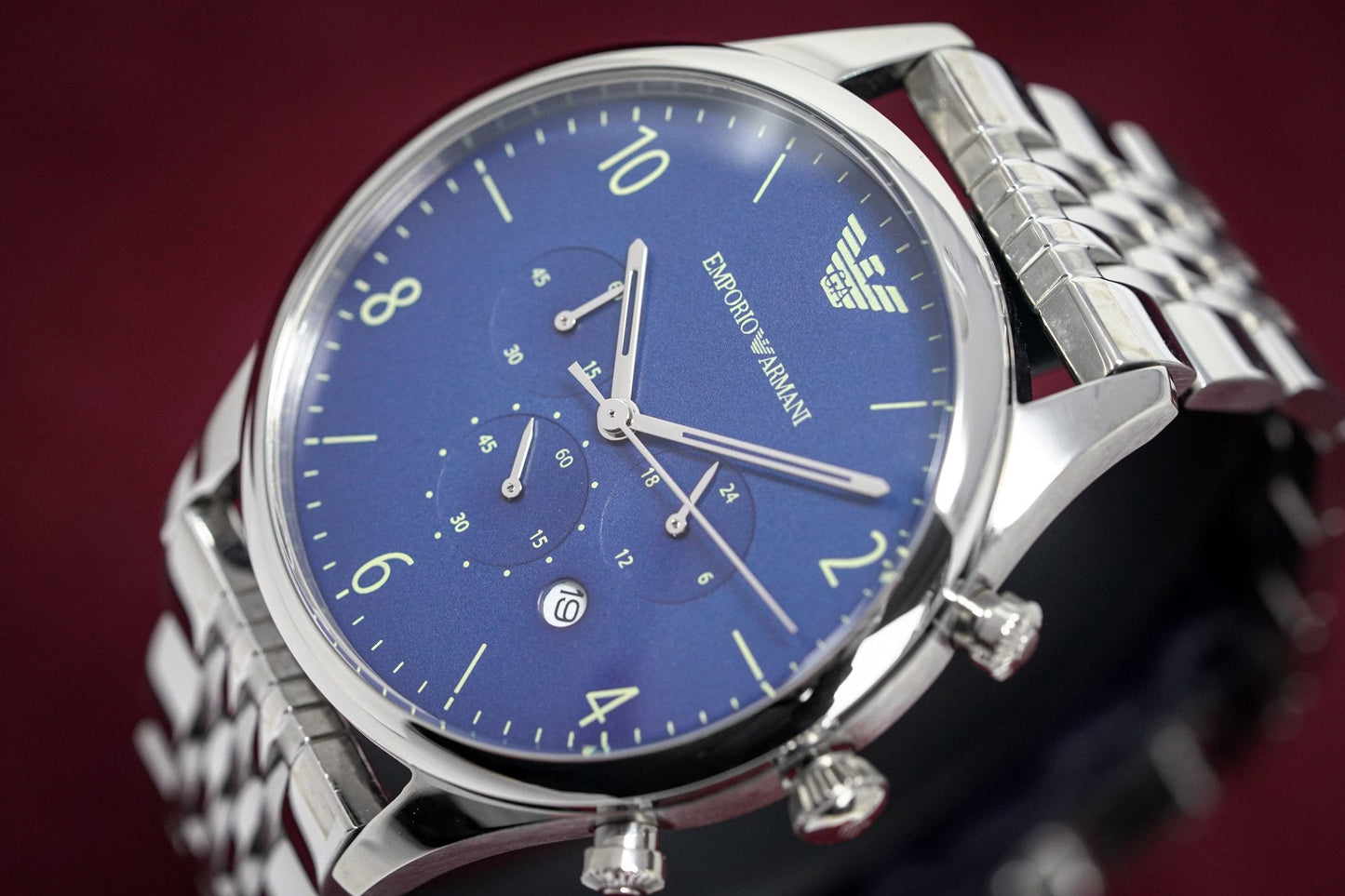 Emporio Armani Men's Chronograph Watch Blue AR1942
