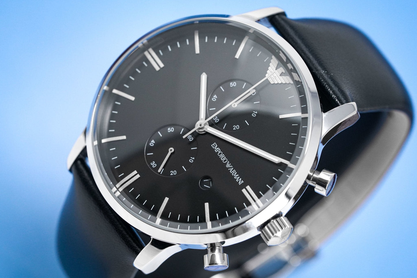 Emporio Armani Men's Classic Gianni Chronograph Watch Black AR0397
