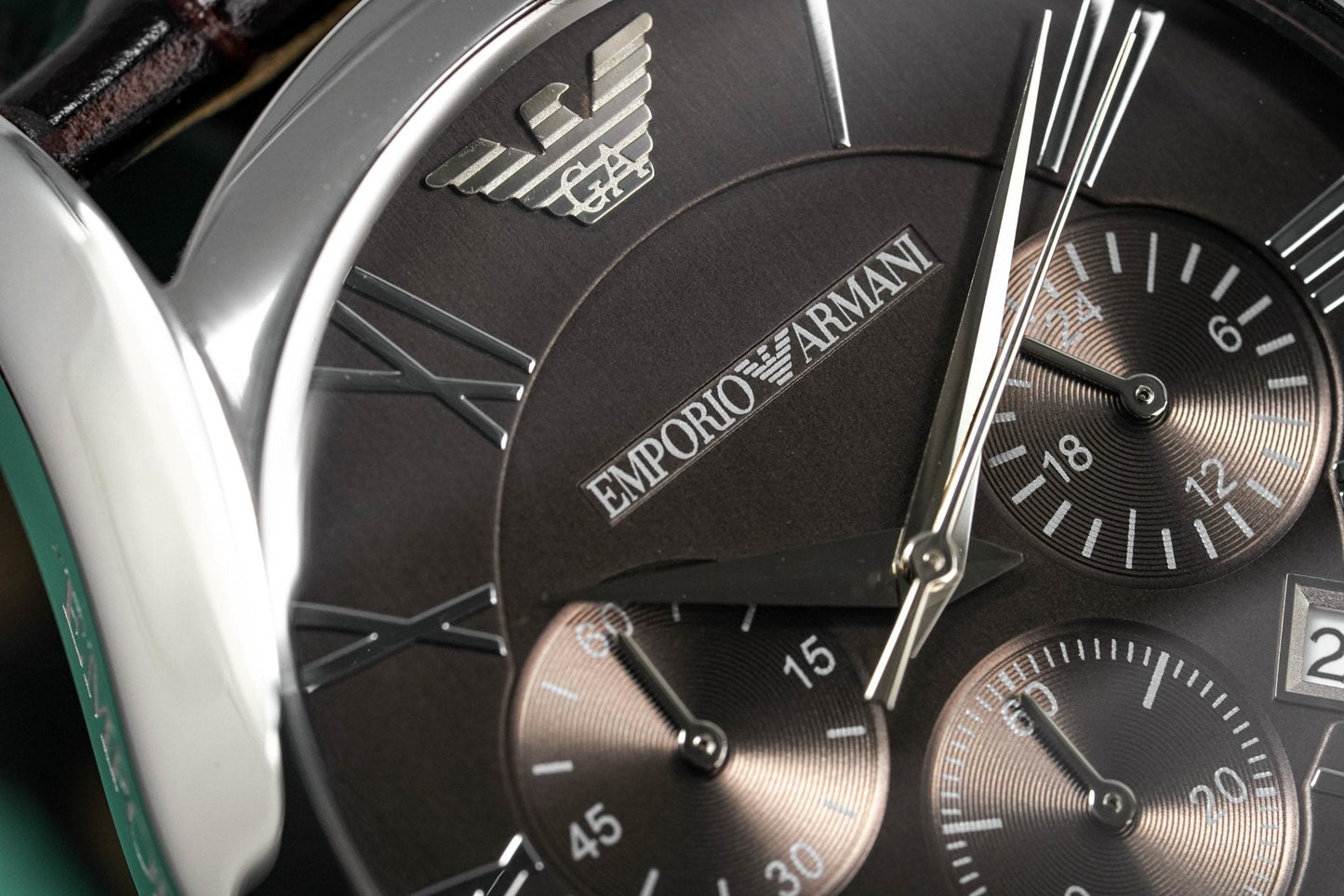 Emporio Armani Men's Watch Valente Chronograph Brown AR0671