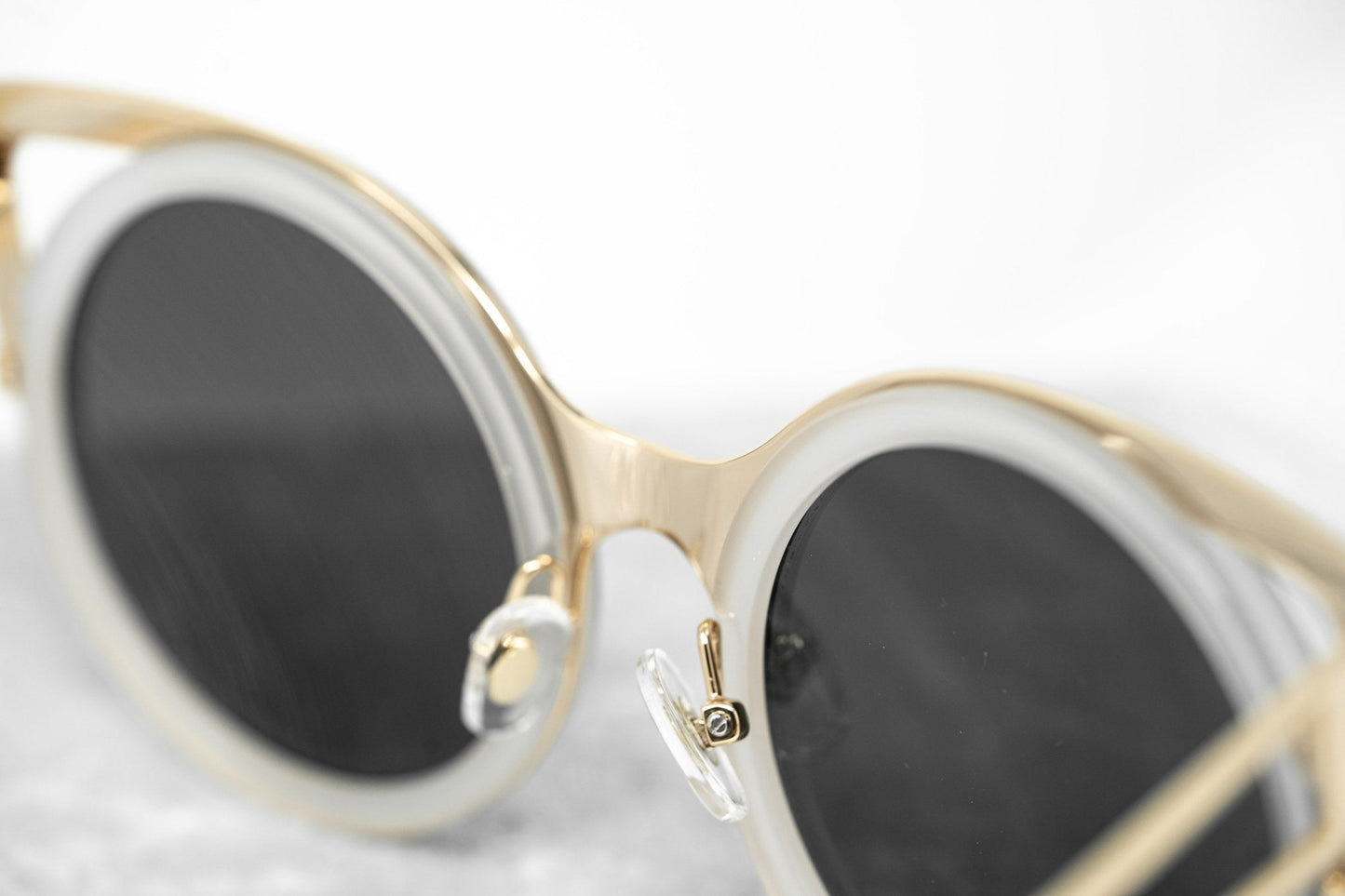 Erdem Sunglasses Cat Eye Transparent White and Grey