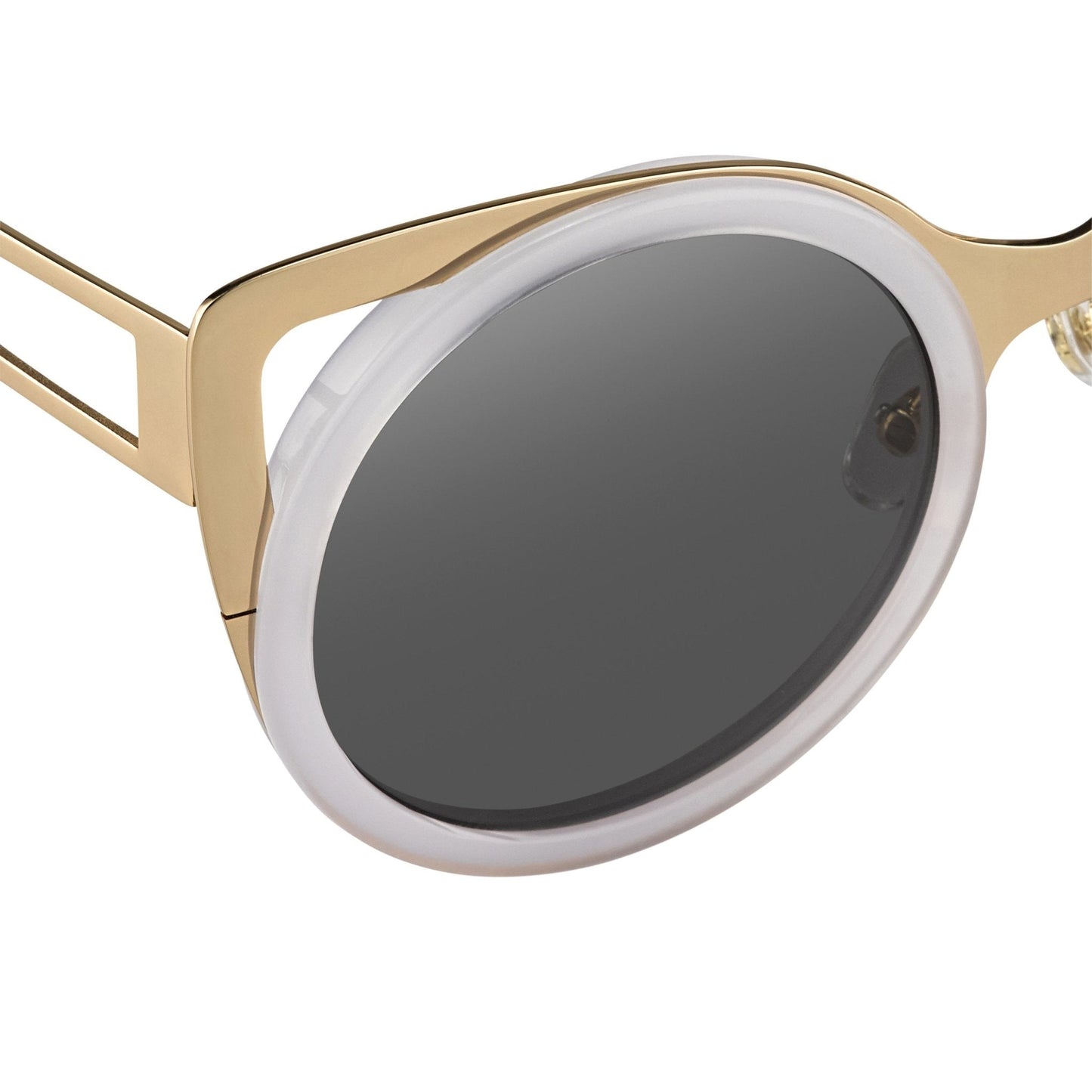 Erdem Sunglasses Cat Eye Transparent White and Grey