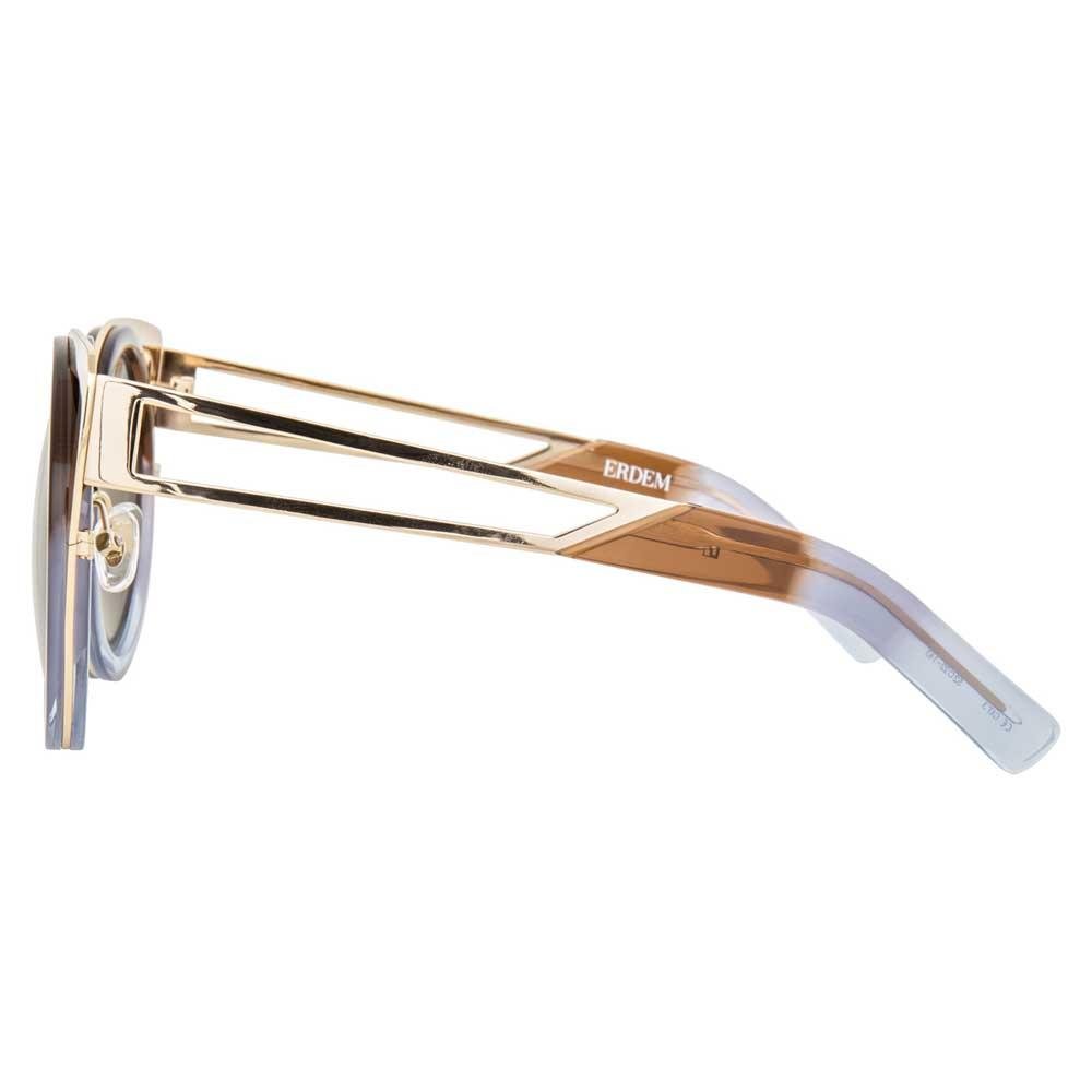 Erdem Sunglasses Cat Eye Gold and Brown