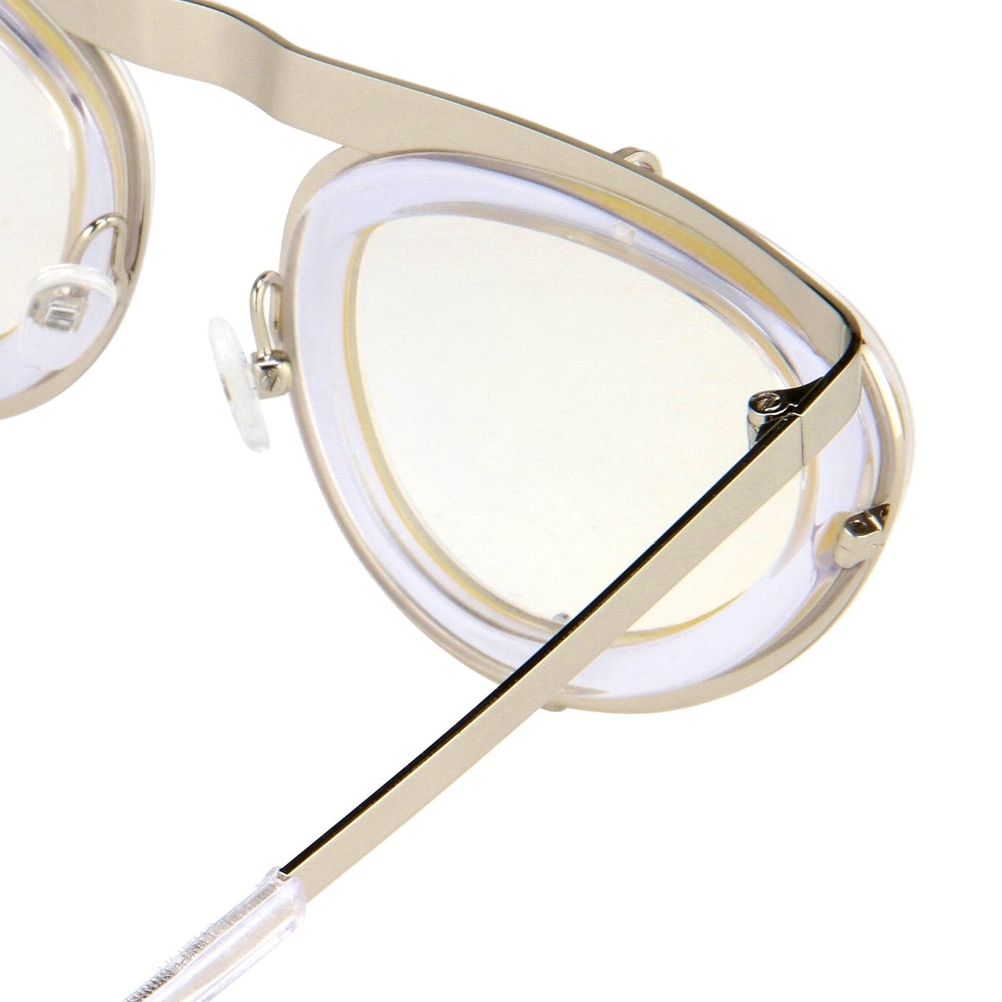 Erdem Sunglasses Cat Eye Clear and Silver