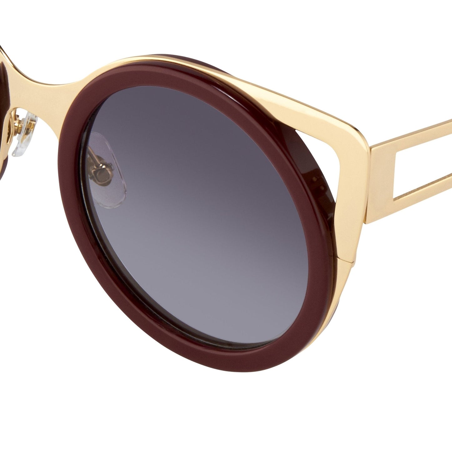 Erdem Ladies Sunglasses Cat Eye Maroon and Grey EDM4C8SUN