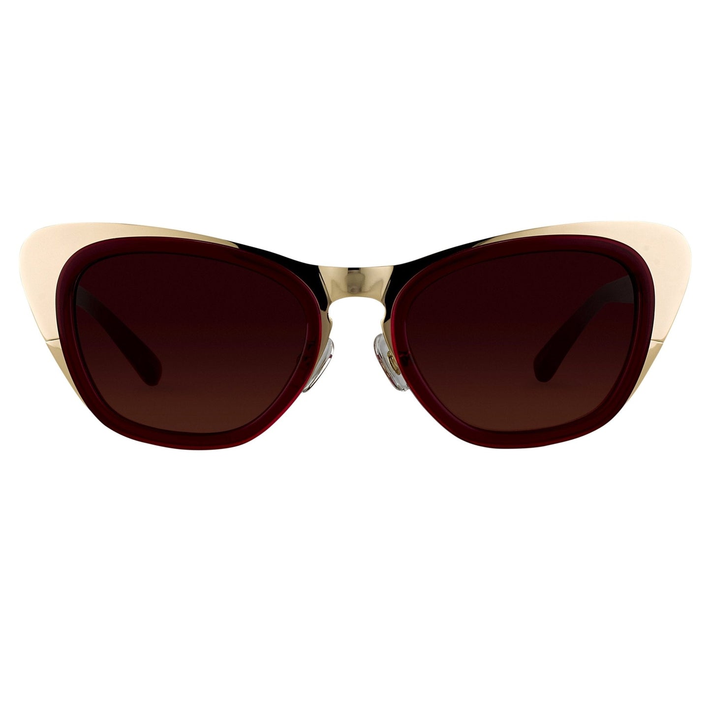 Erdem Sunglasses Cat Eye Gold and Maroon