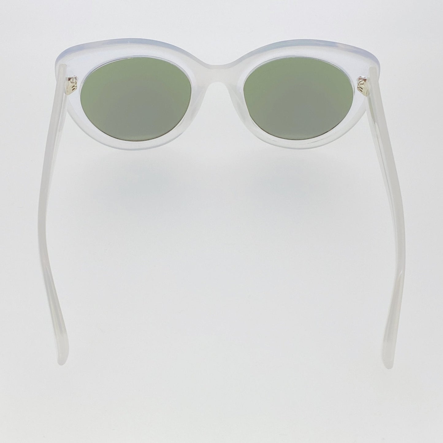 Erdem Sunglasses Cat Eye Ivory and Green/Blue