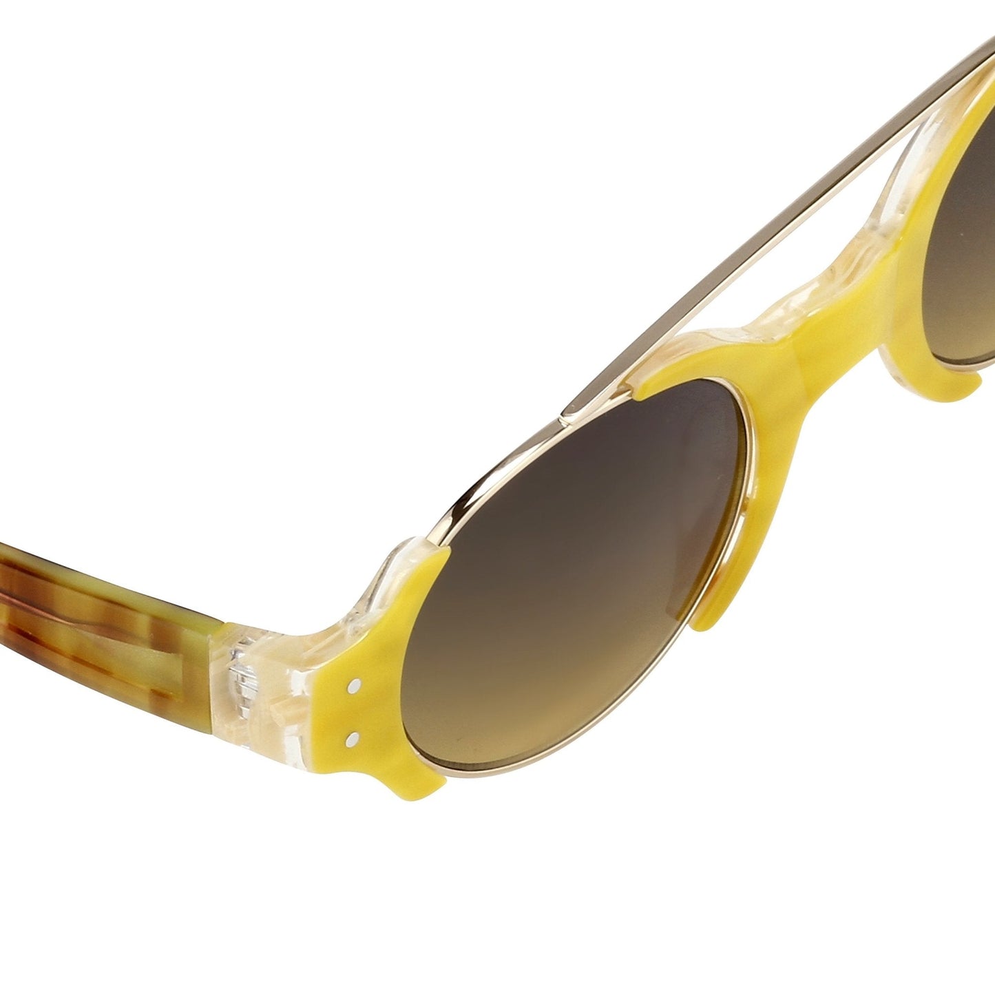 Erdem Ladies Sunglasses Mustard Horn and Green EDM8C5SUN