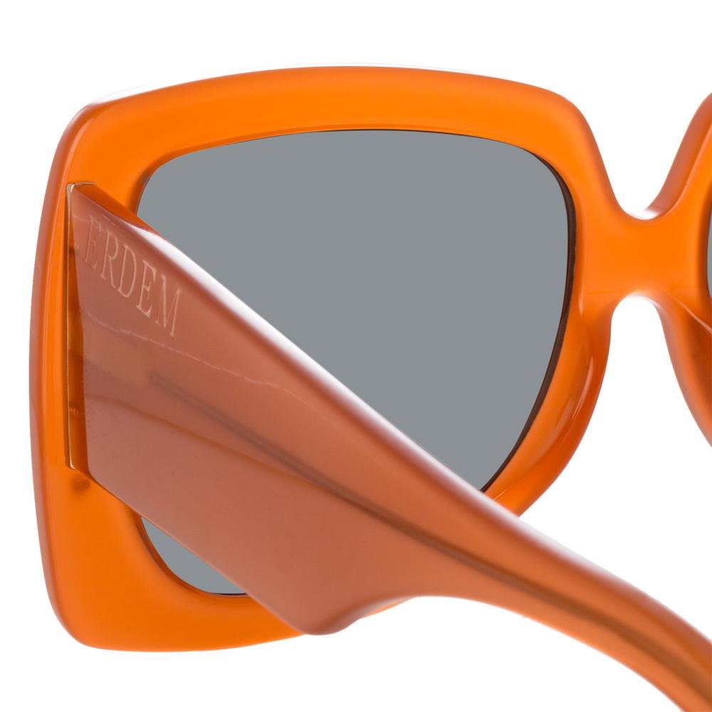 Erdem Ladies Sunglasses Oversized Burnt Orange and Grey