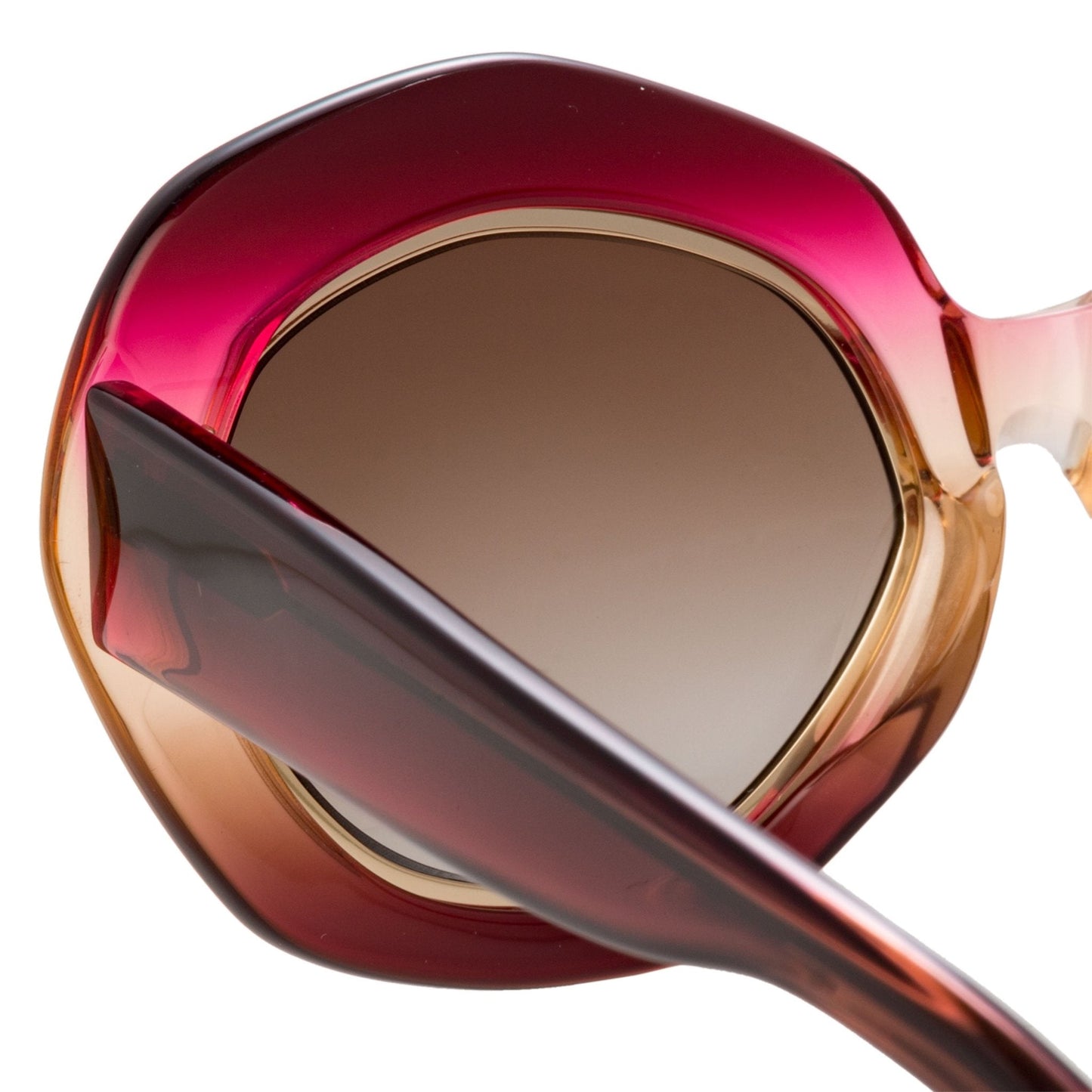 Erdem Ladies Sunglasses Oversized Purple Gold and Brown EDM33C1SUN
