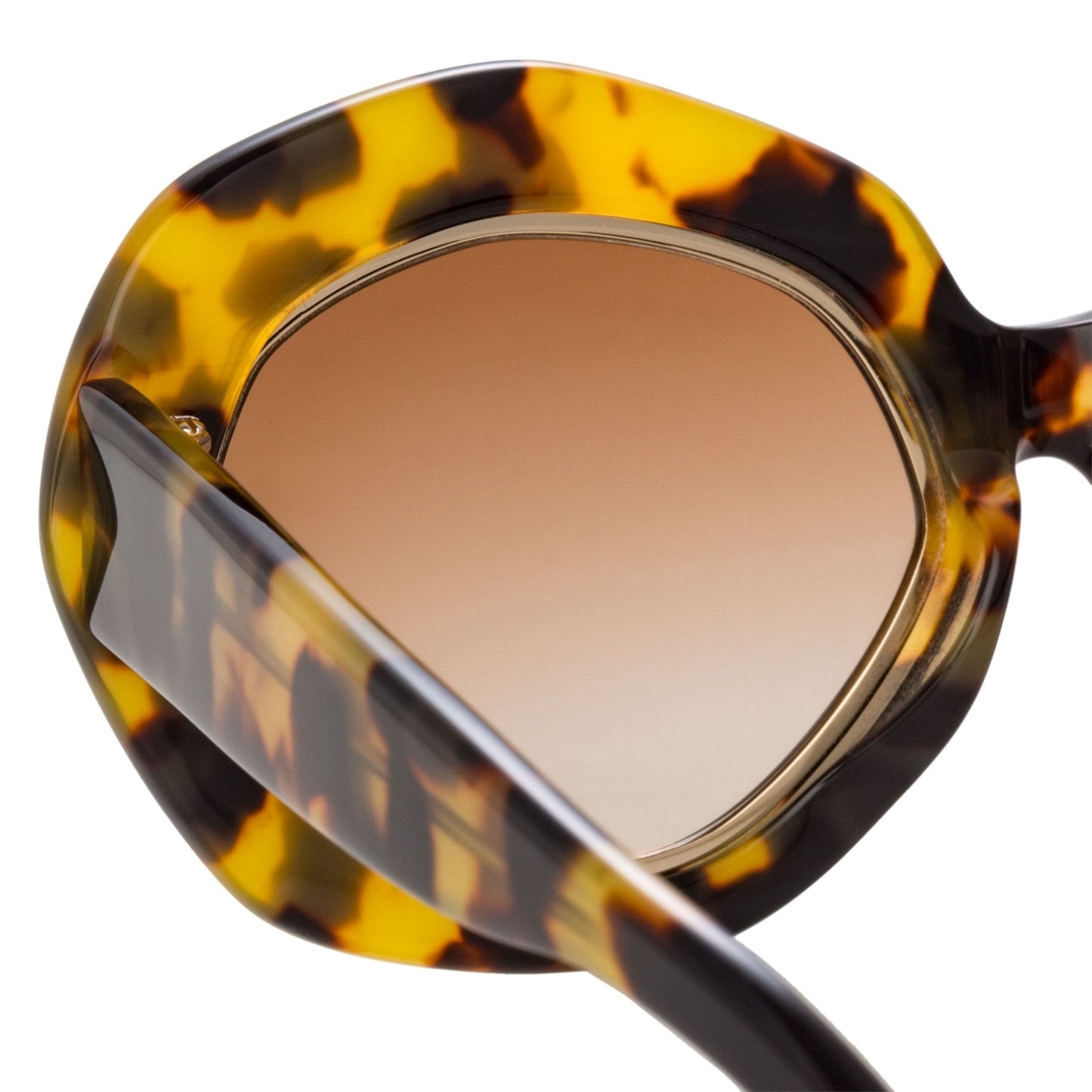 Erdem Ladies Sunglasses Oversized Gold Tortoise Shell and Brown EDM33C4SUN