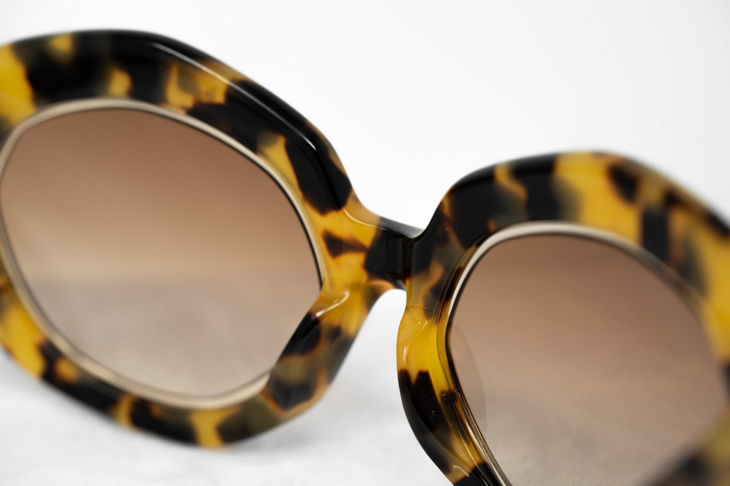 Erdem Ladies Sunglasses Oversized Gold Tortoise Shell and Brown EDM33C4SUN