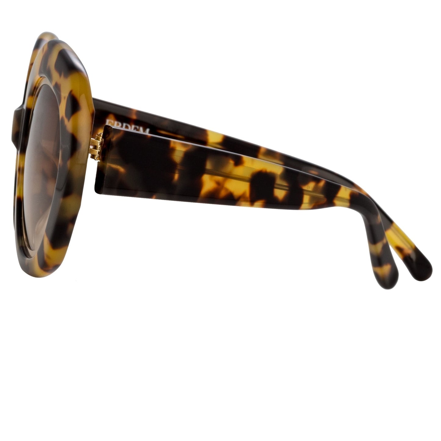 Erdem Ladies Sunglasses Oversized Gold Tortoise Shell and Brown EDM33C4SUN