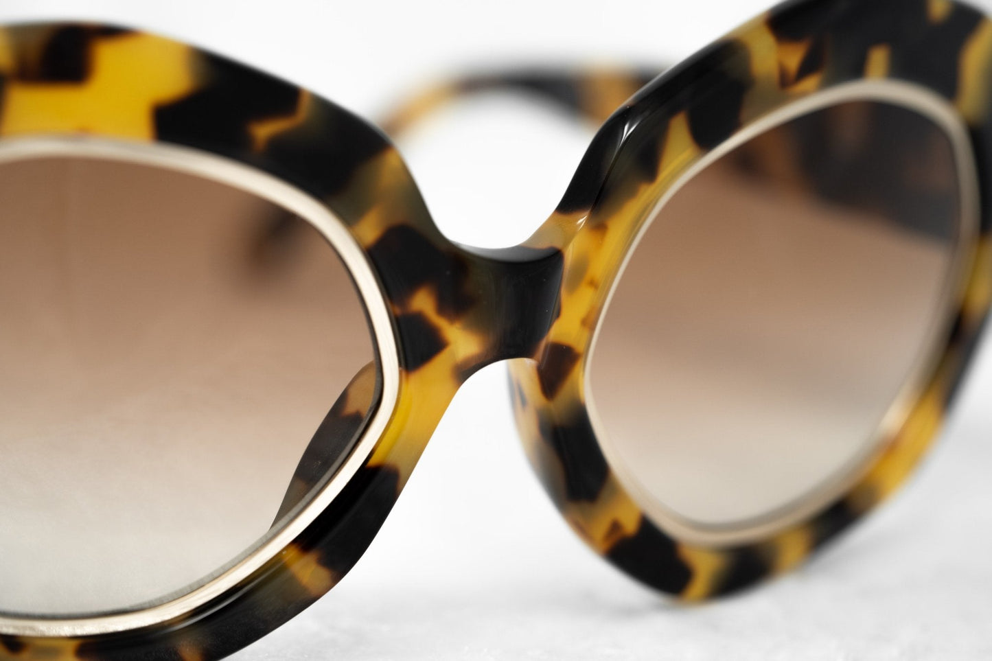 Erdem Ladies Sunglasses Oversized Gold Tortoise Shell and Brown EDM33C4SUN