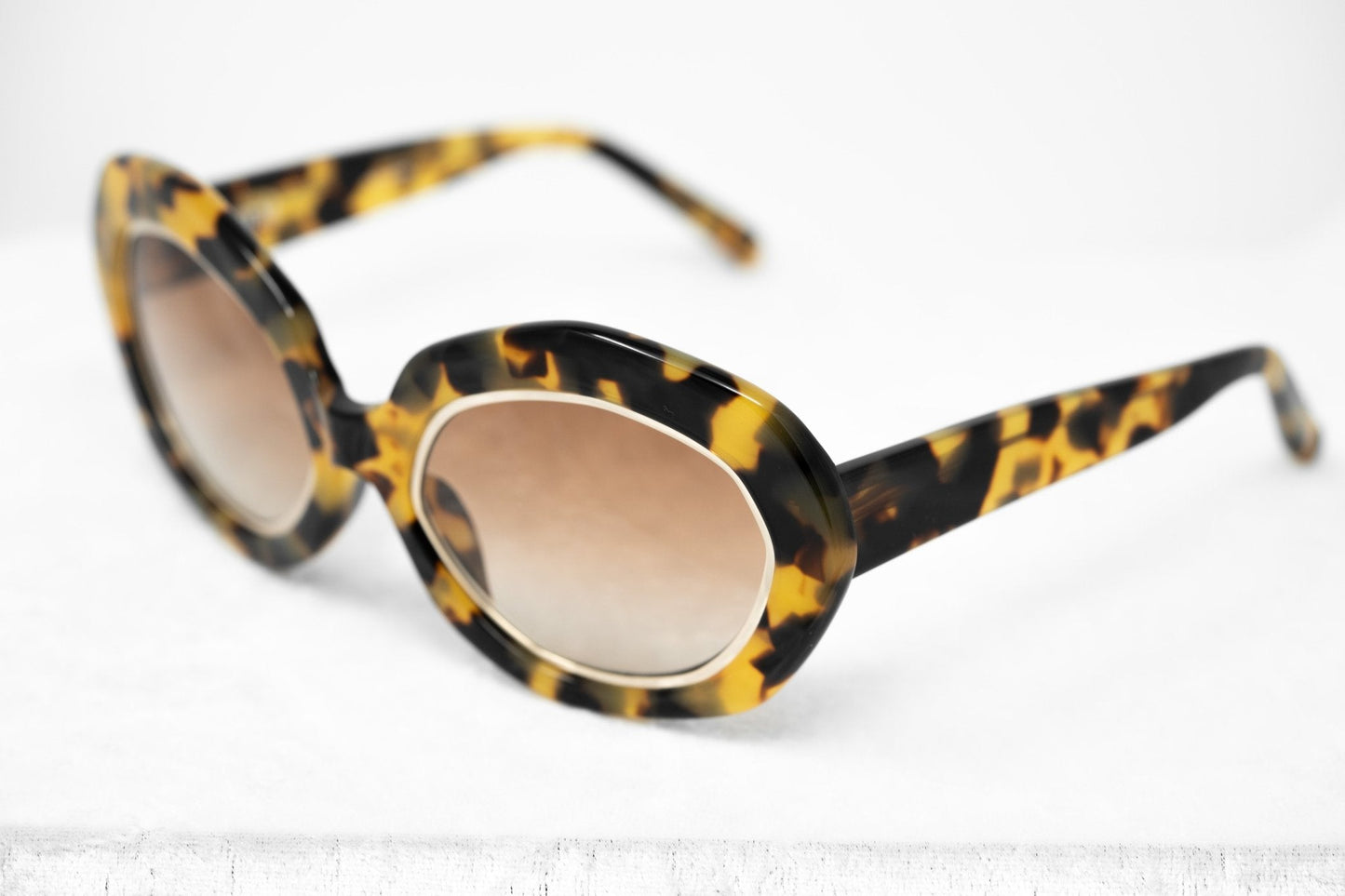 Erdem Ladies Sunglasses Oversized Gold Tortoise Shell and Brown EDM33C4SUN