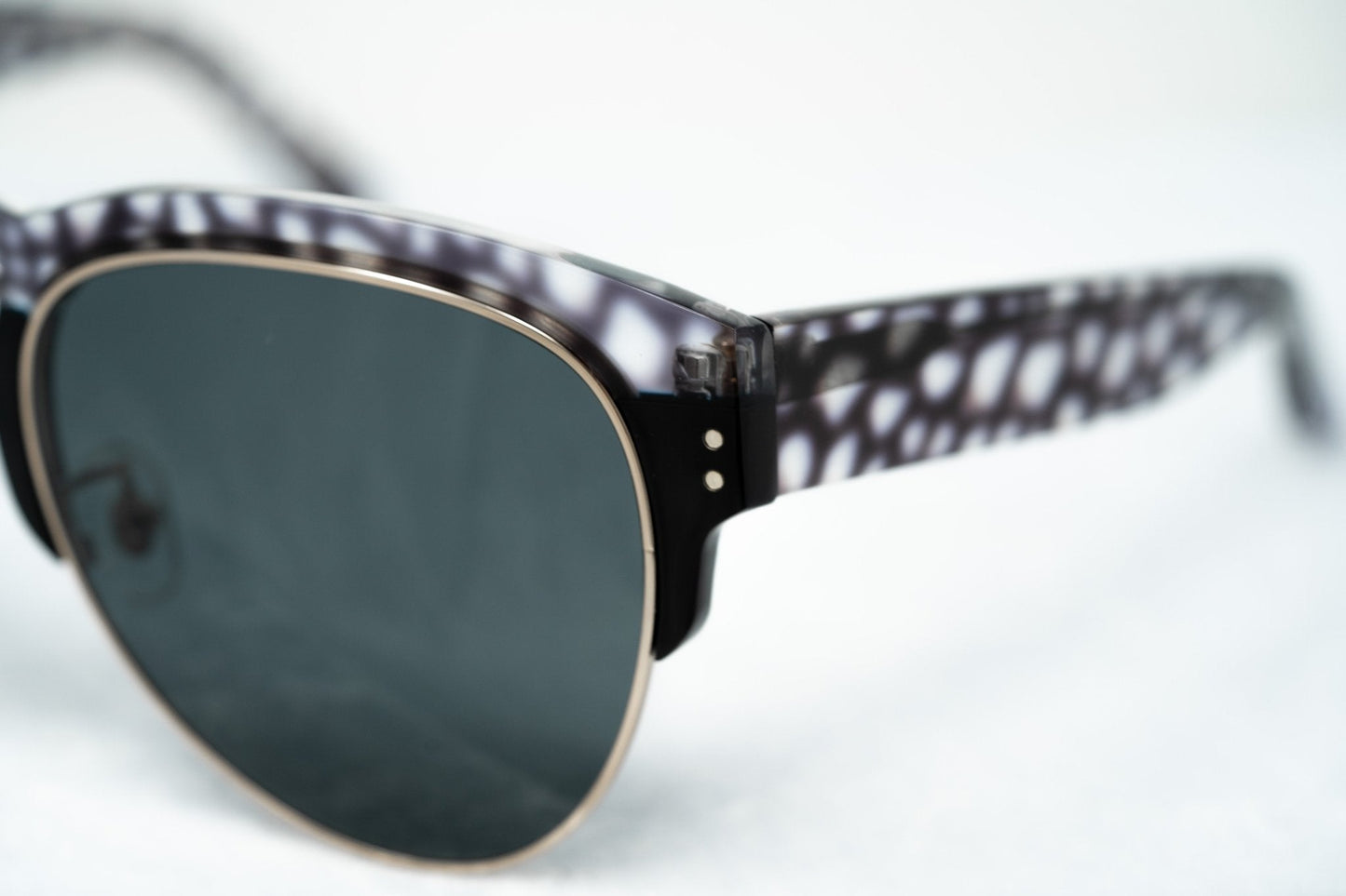 Erdem Sunglasses Black Purple Stingray Pattern and Grey