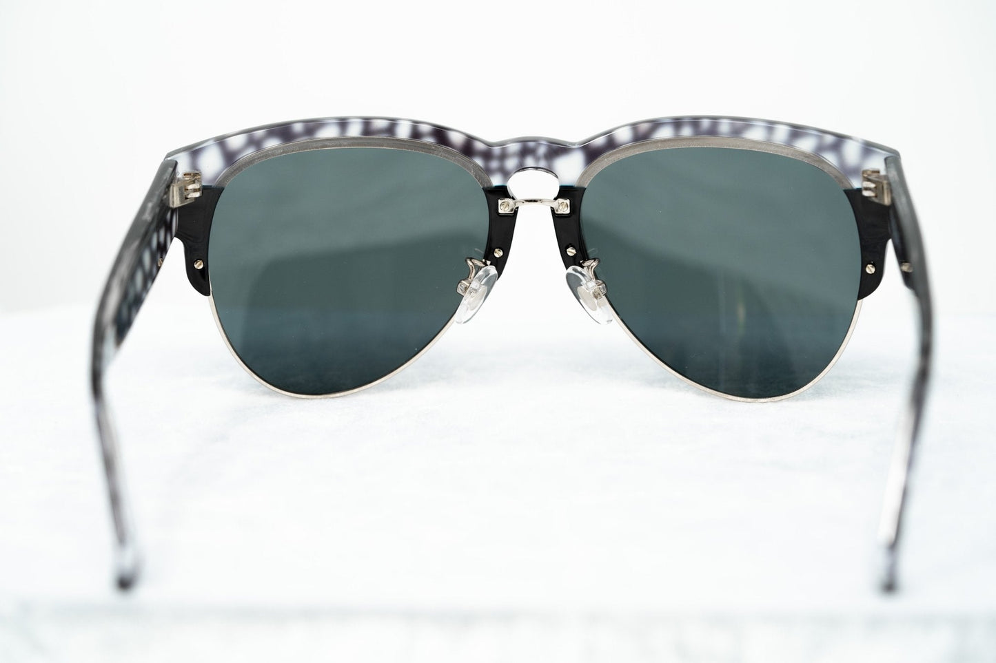 Erdem Sunglasses Black Purple Stingray Pattern and Grey