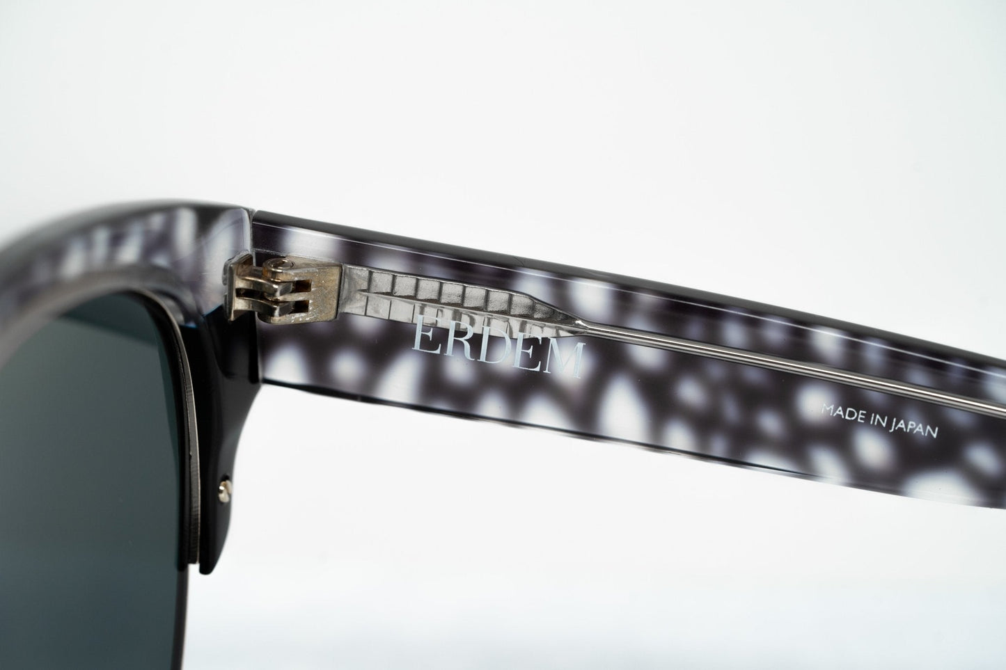 Erdem Sunglasses Black Purple Stingray Pattern and Grey
