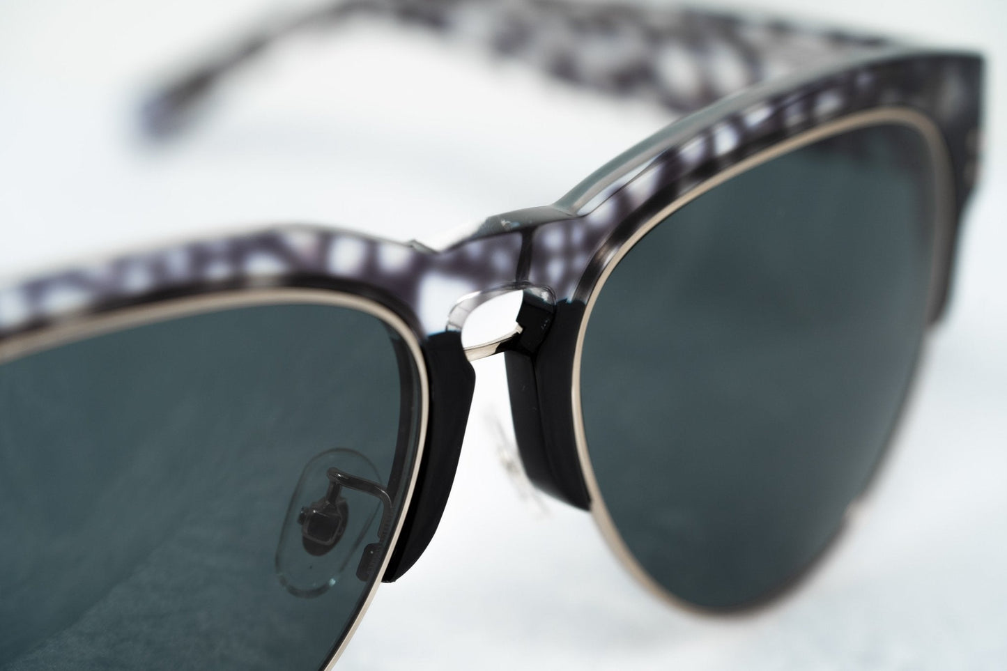 Erdem Sunglasses Black Purple Stingray Pattern and Grey