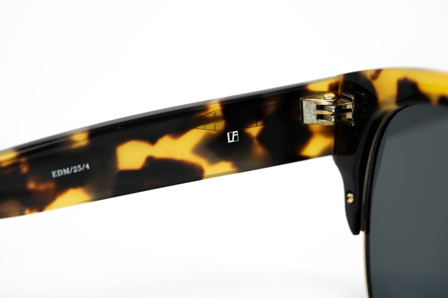 Erdem Sunglasses Black Gold Tortoise Shell and Grey