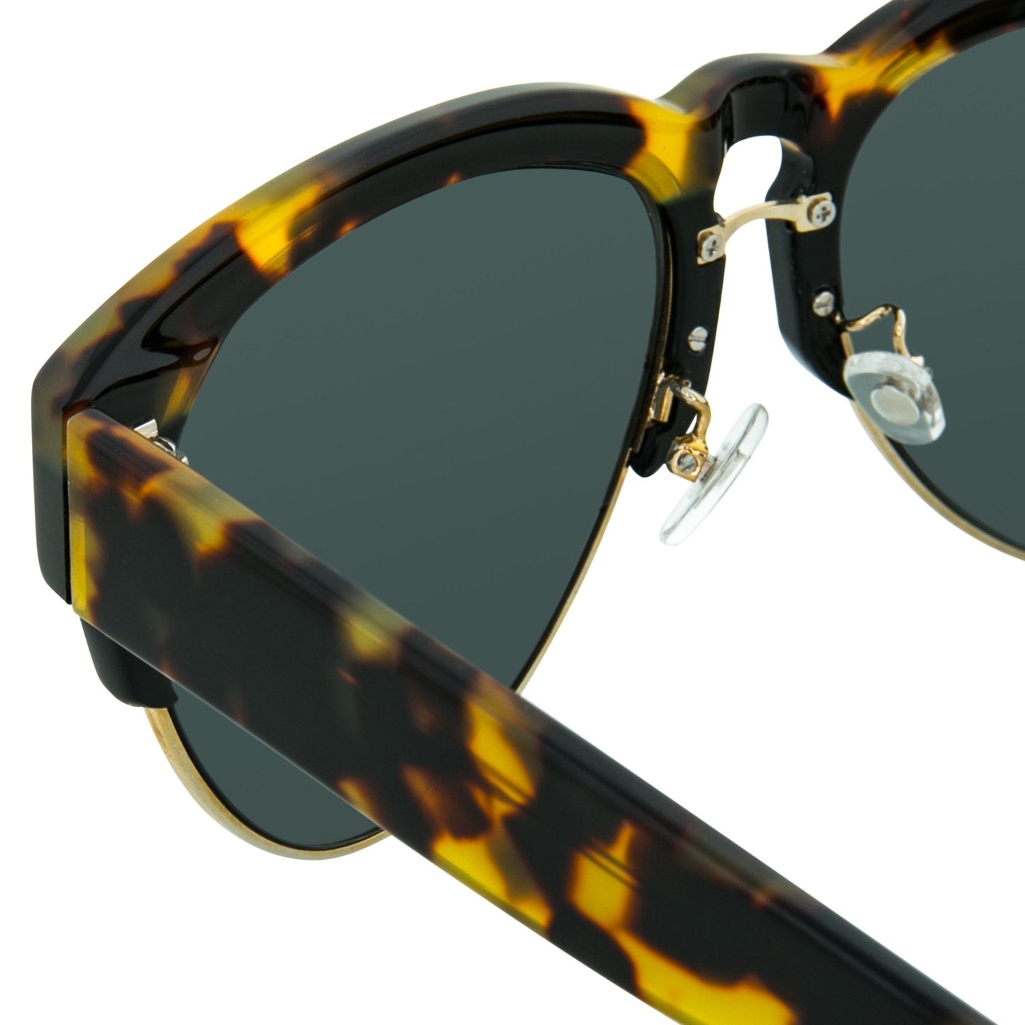 Erdem Sunglasses Black Gold Tortoise Shell and Grey