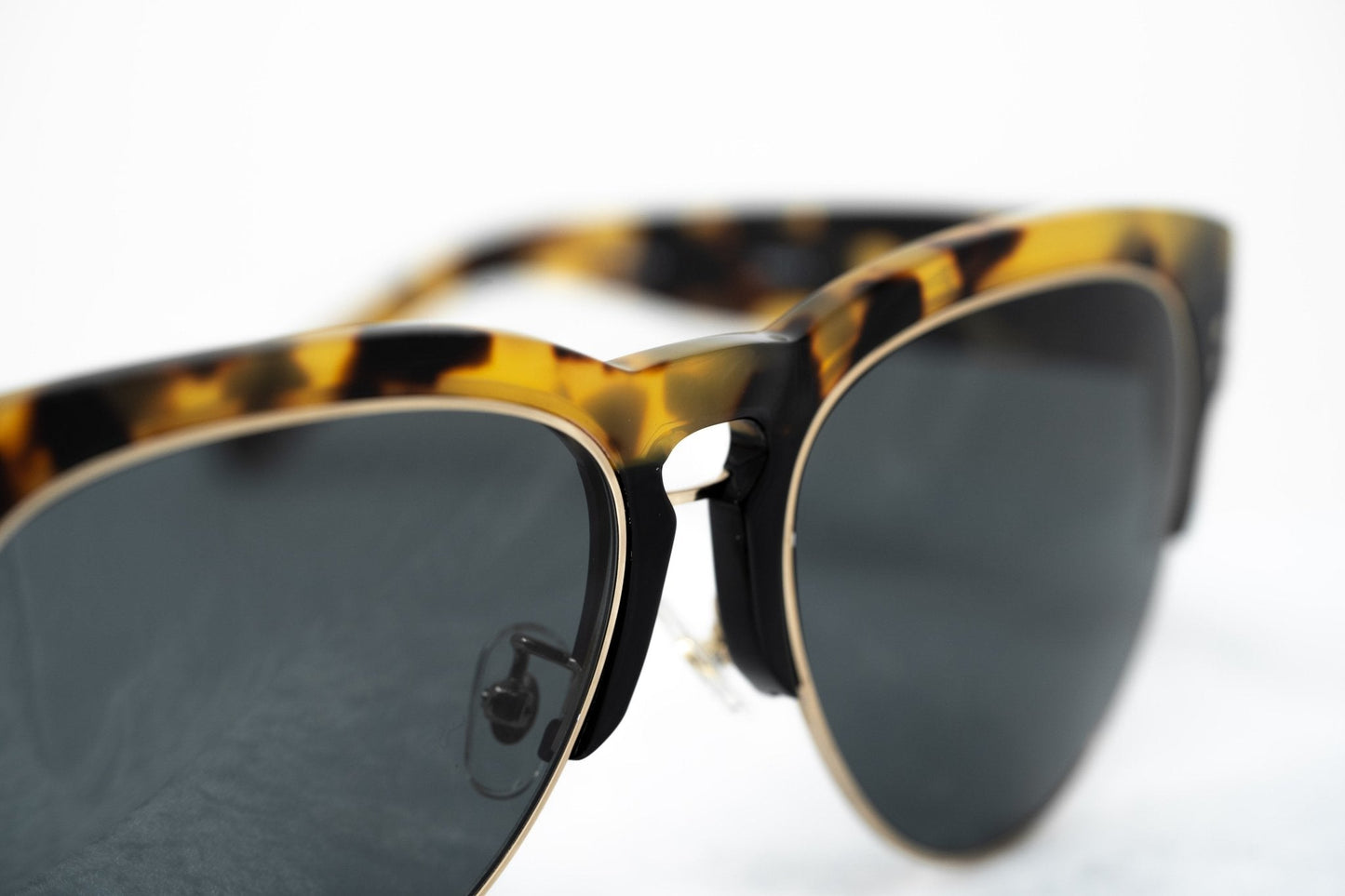 Erdem Sunglasses Black Gold Tortoise Shell and Grey