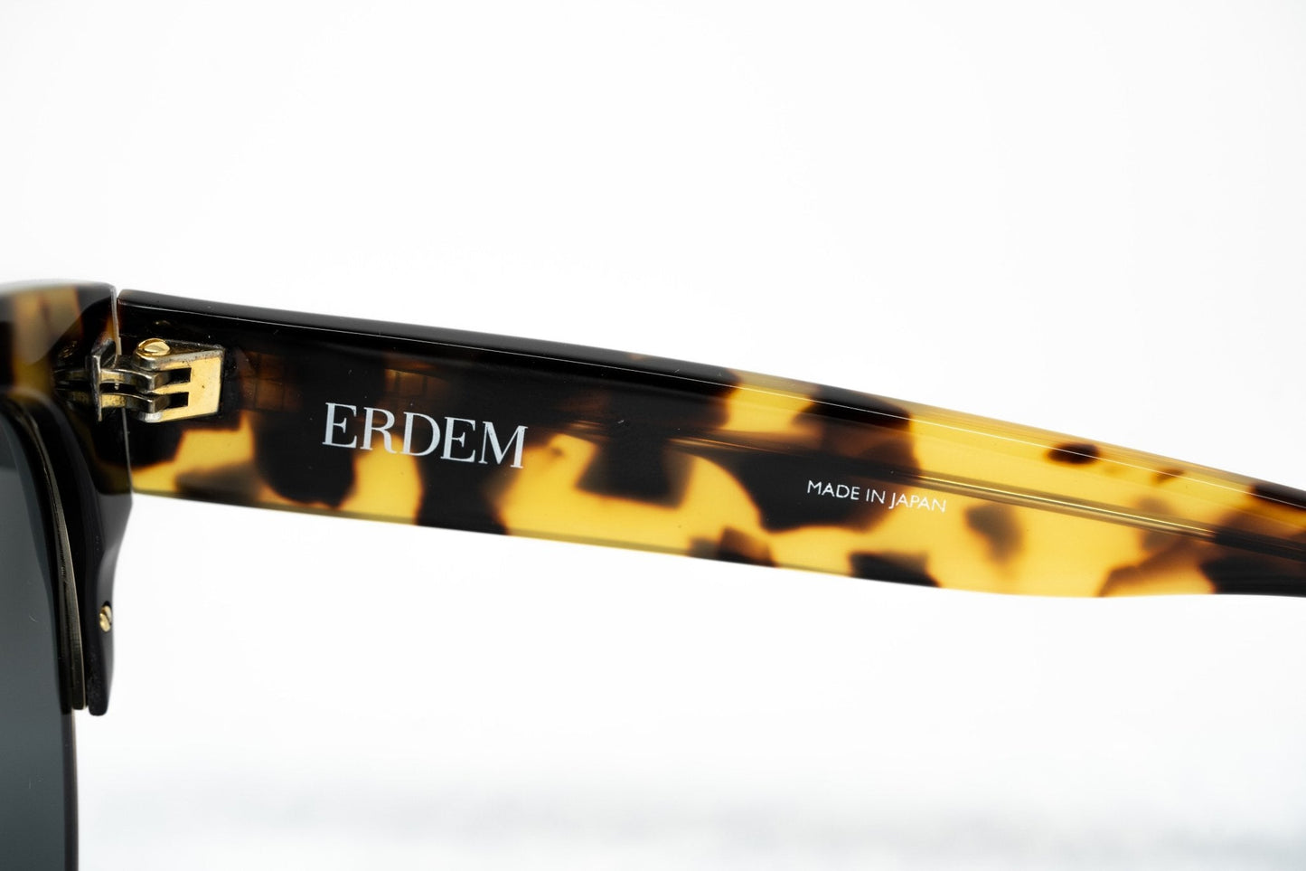 Erdem Sunglasses Black Gold Tortoise Shell and Grey