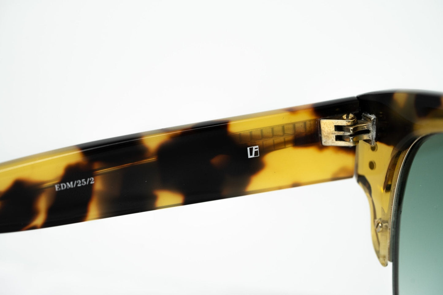 Erdem Sunglasses Gold Tortoise Shell and Green