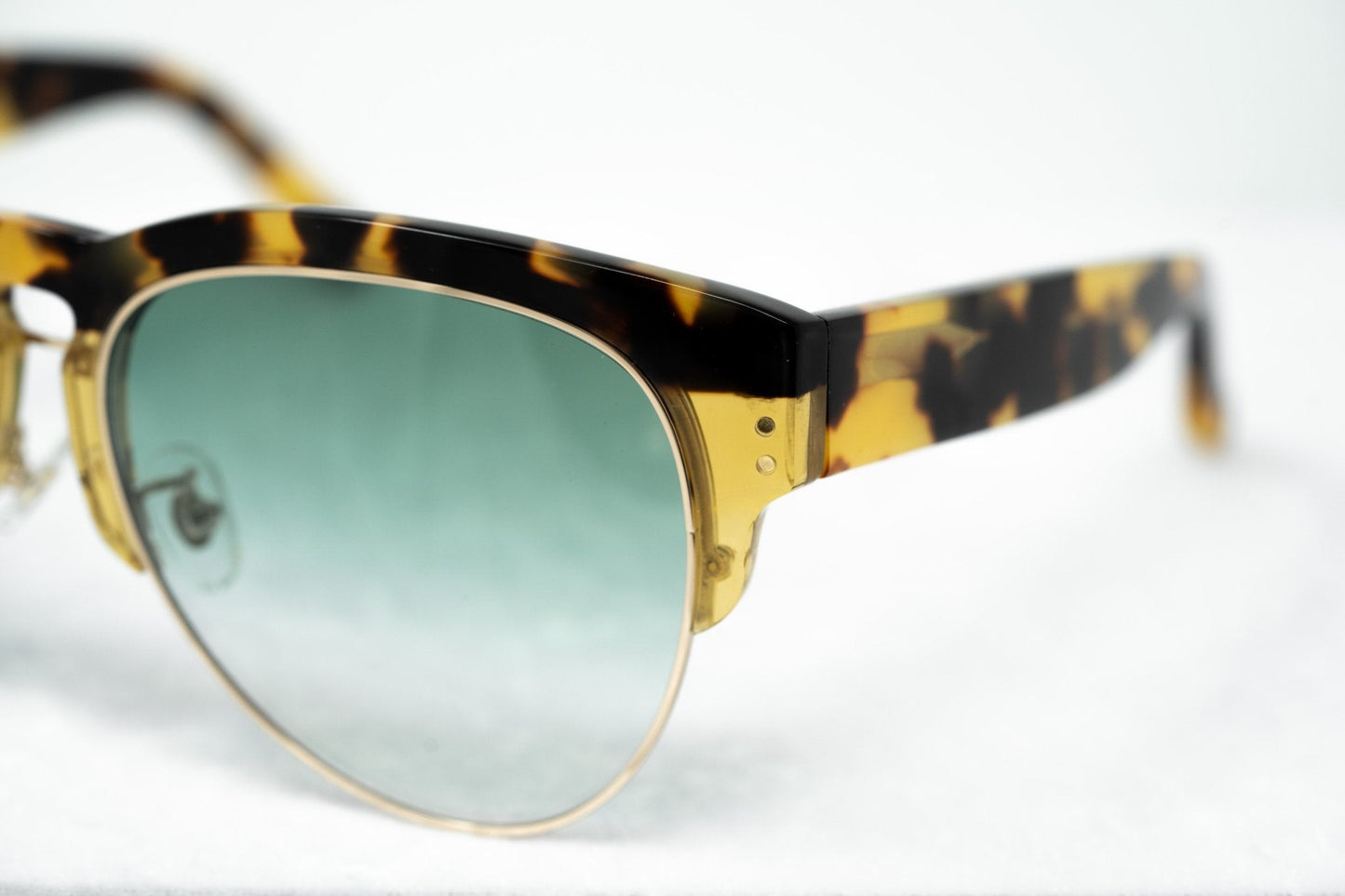 Erdem Sunglasses Gold Tortoise Shell and Green