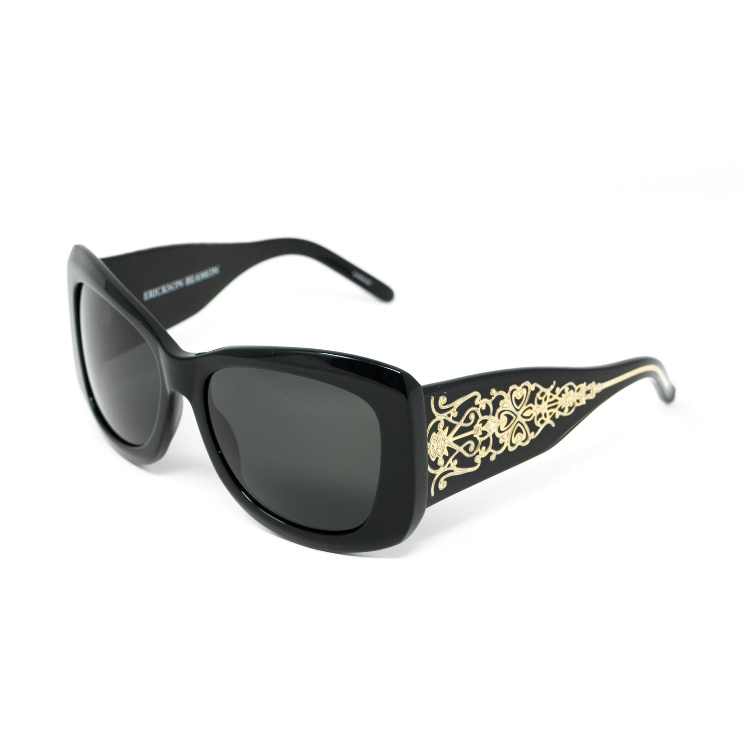 Erickson Beamon Ladies Sunglasses Oversized Black and Dark Grey 8EB2C1BLACK
