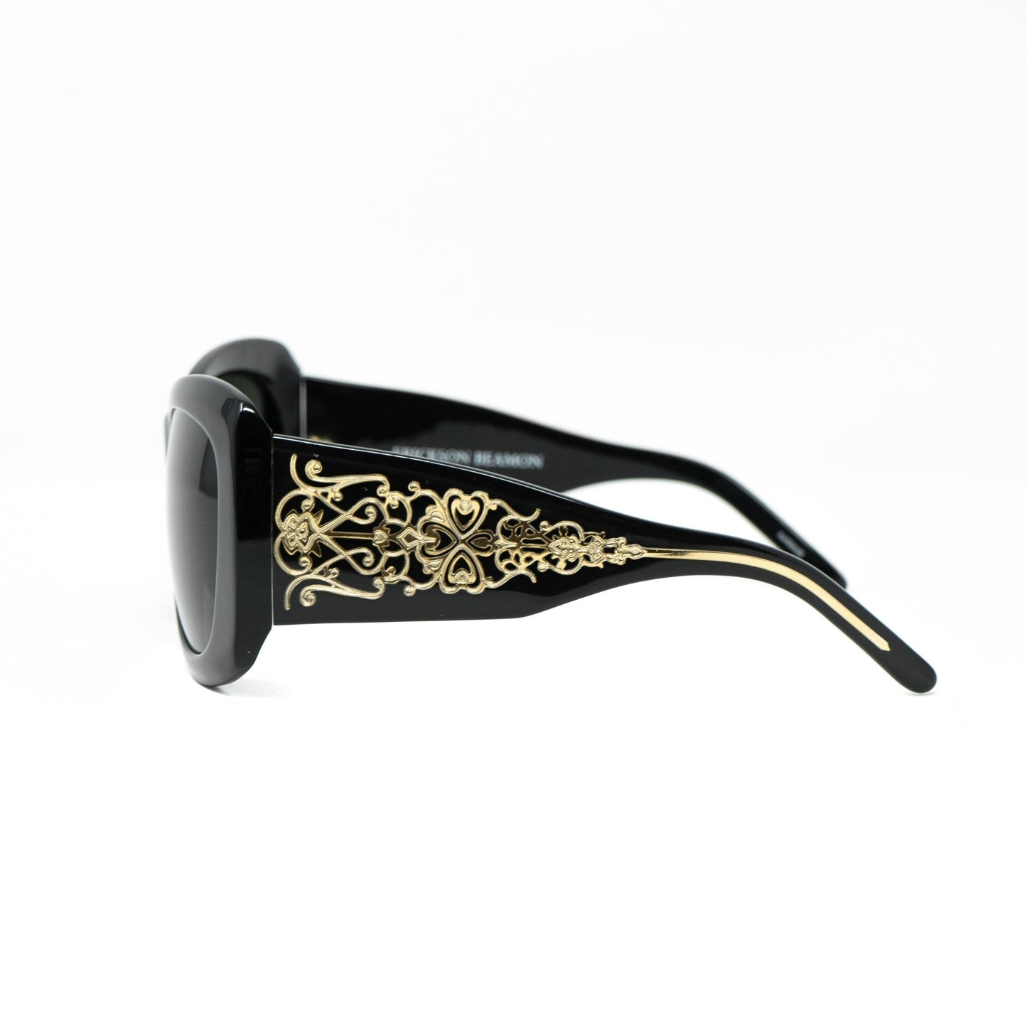 Erickson Beamon Ladies Sunglasses Oversized Black and Dark Grey 8EB2C1BLACK
