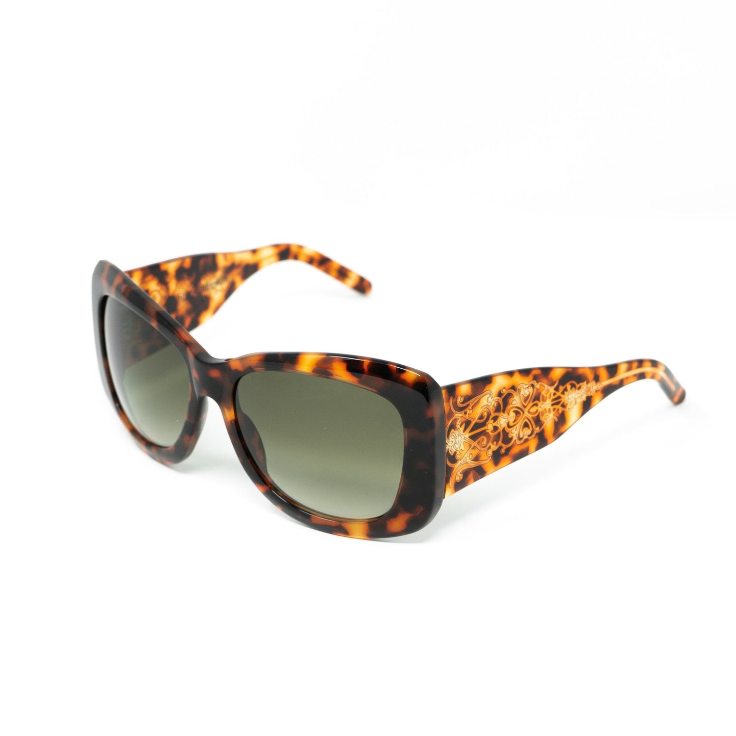 Erickson Beamon Ladies Sunglasses Oversized Tortoise Shell and Grey 8EB2C2T/SHELL