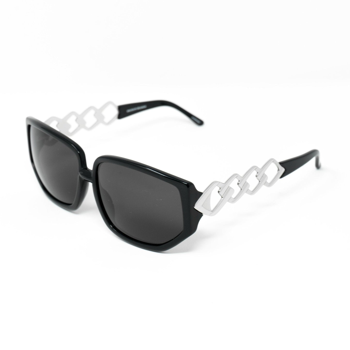 Erickson Beamon Sunglasses Rectangular Black and Dark Grey